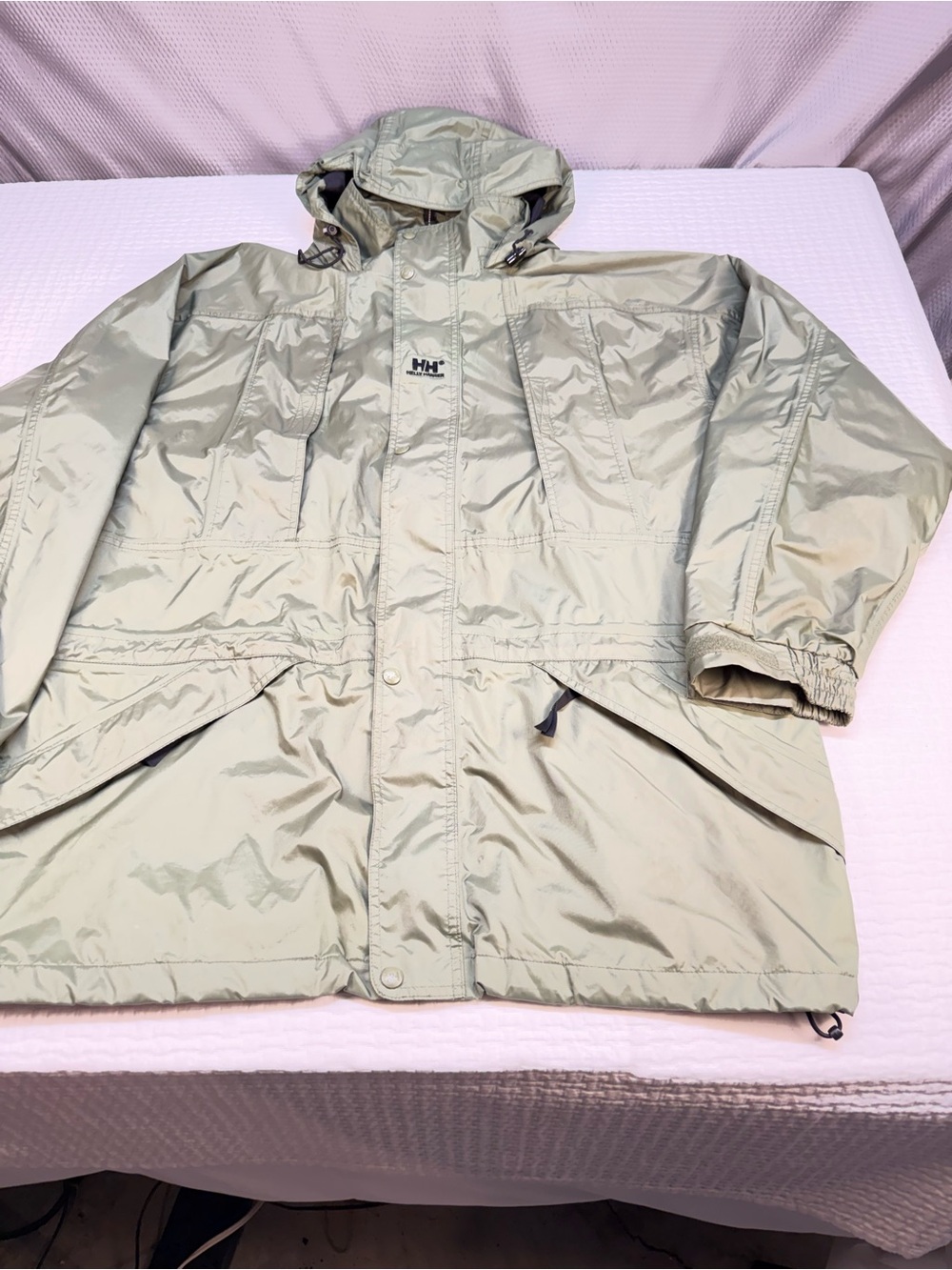 Helly Hansen Olive Green Hooded Shell Parka Size XL